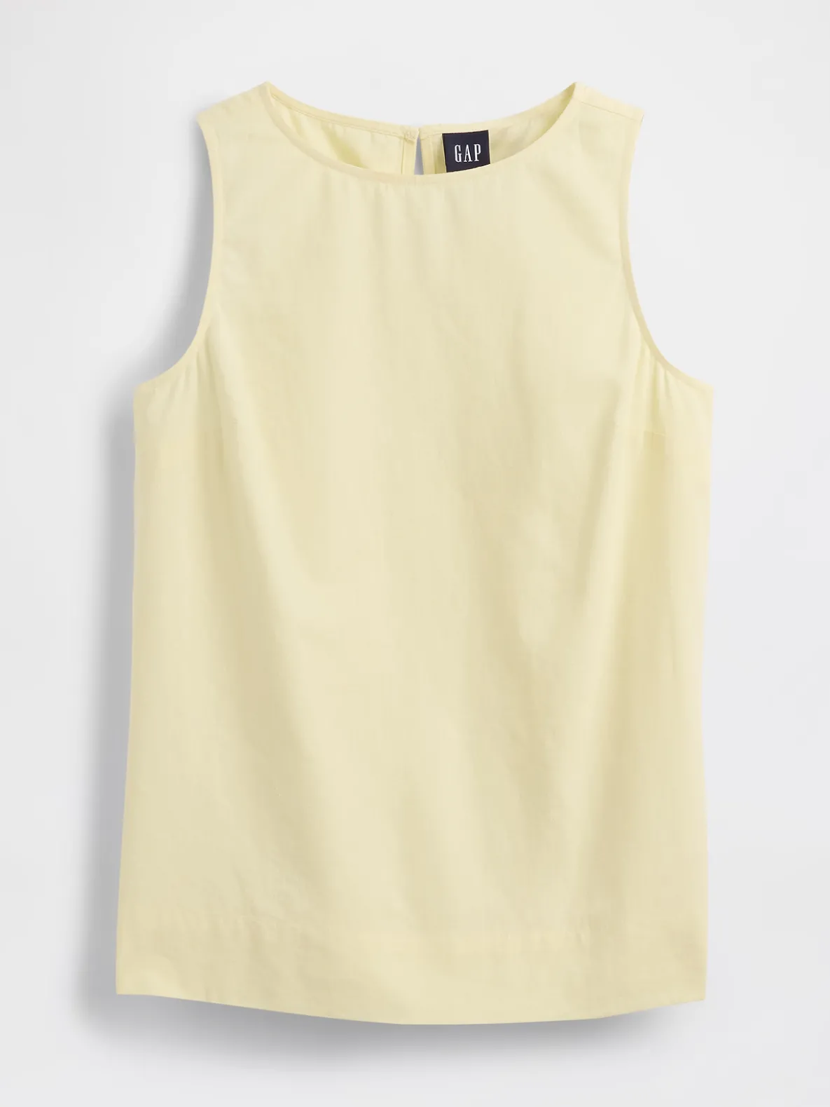 Linen-Blend Shell Tank Top