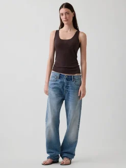Linen-Blend Tank Top