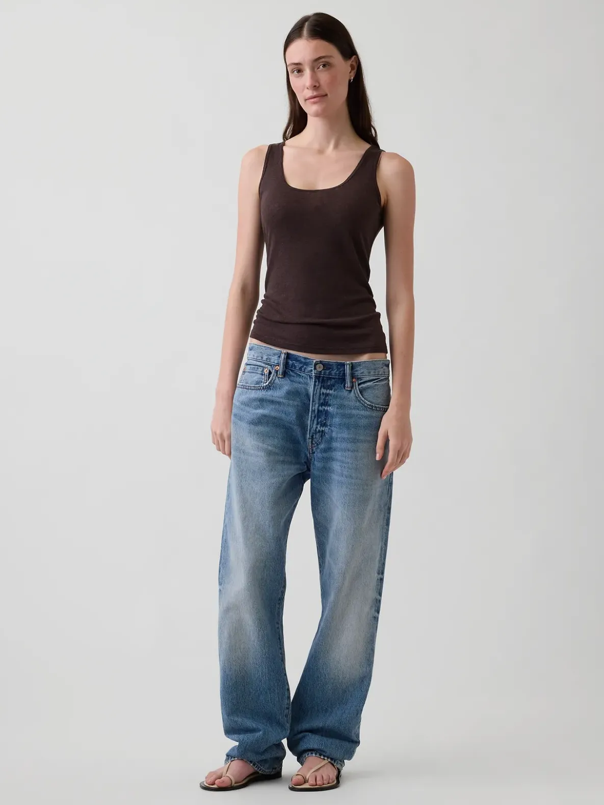 Linen-Blend Tank Top