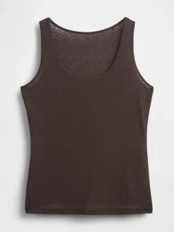 Linen-Blend Tank Top