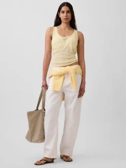 Linen-Blend Tank Top