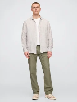 Linen-Cotton Khakis