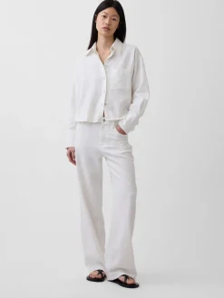 Linen-Cotton Oversized Shirt