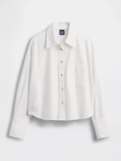 Linen-Cotton Oversized Shirt