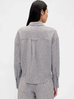Linen-Cotton Oversized Shirt