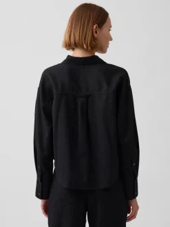 Linen-Cotton Oversized Shirt