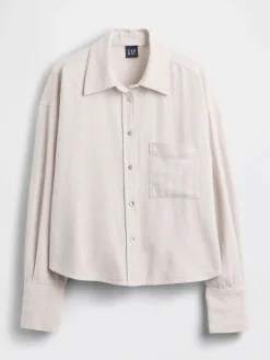 Linen-Cotton Oversized Shirt