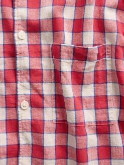 Linen-Cotton Relaxed Straight-Hem Shirt