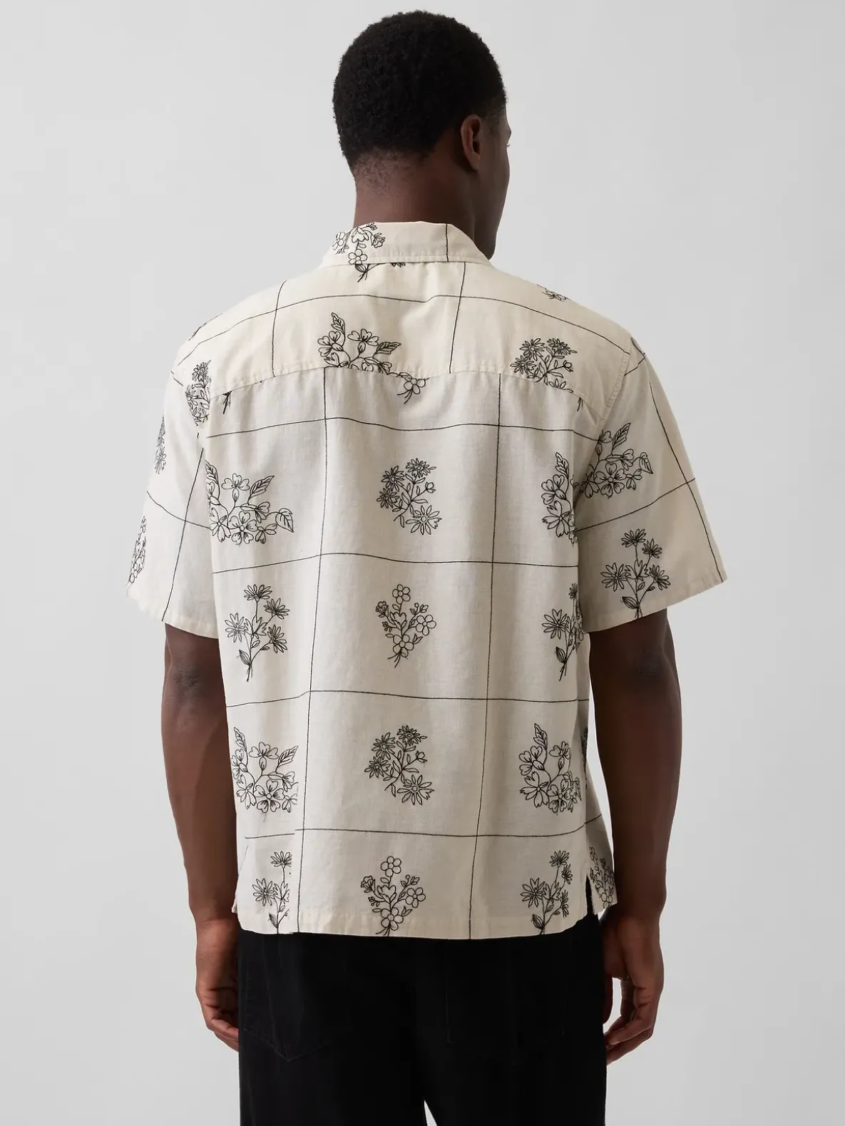 Linen-Cotton Relaxed Straight-Hem Shirt
