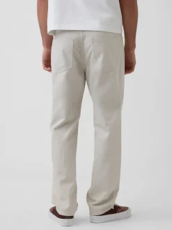 Linen-Cotton Relaxed Straight Pants