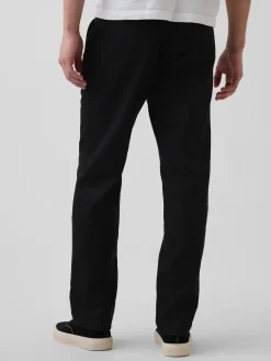 Linen-Cotton Relaxed Straight Trousers