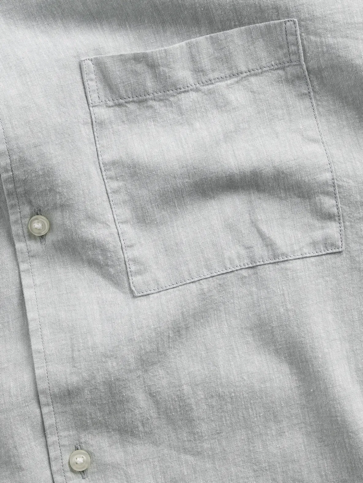 Linen-Cotton Relaxed Straight-Hem Shirt
