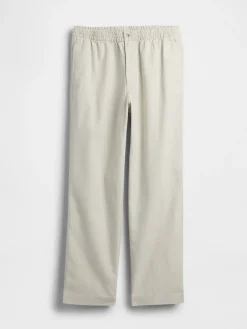 Linen-Cotton Relaxed Taper Easy Pants