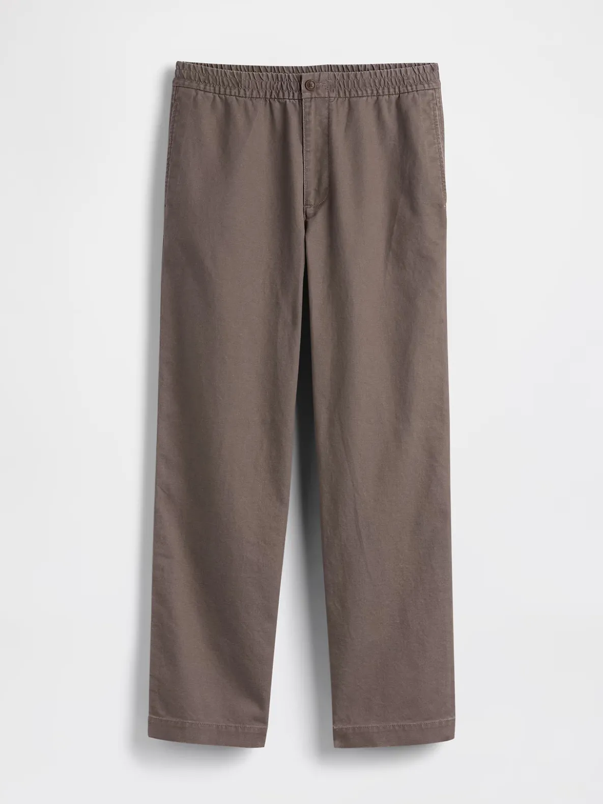 Linen-Cotton Relaxed Taper Easy Pants