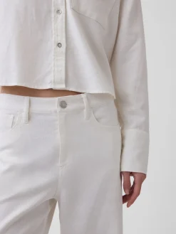 Linen-Cotton Wide-Leg Pants