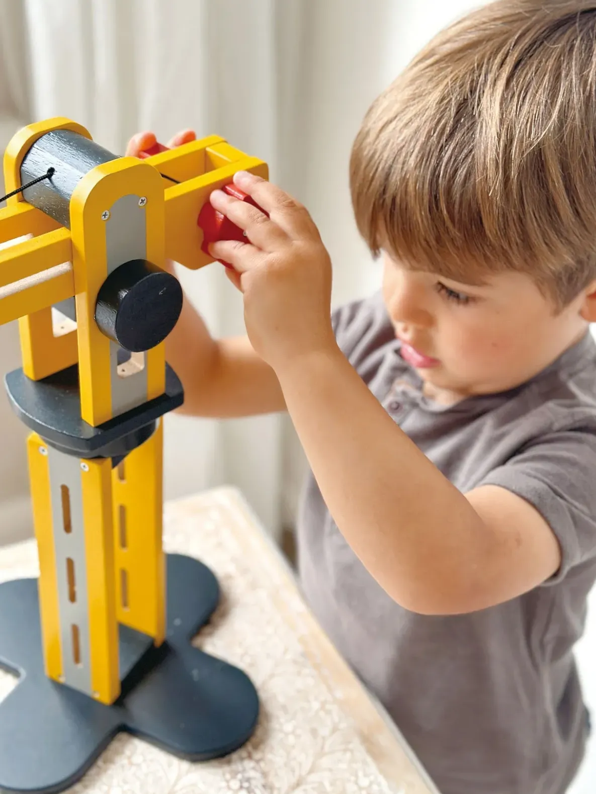 Little Builder Toddler Yellow Crane Toy