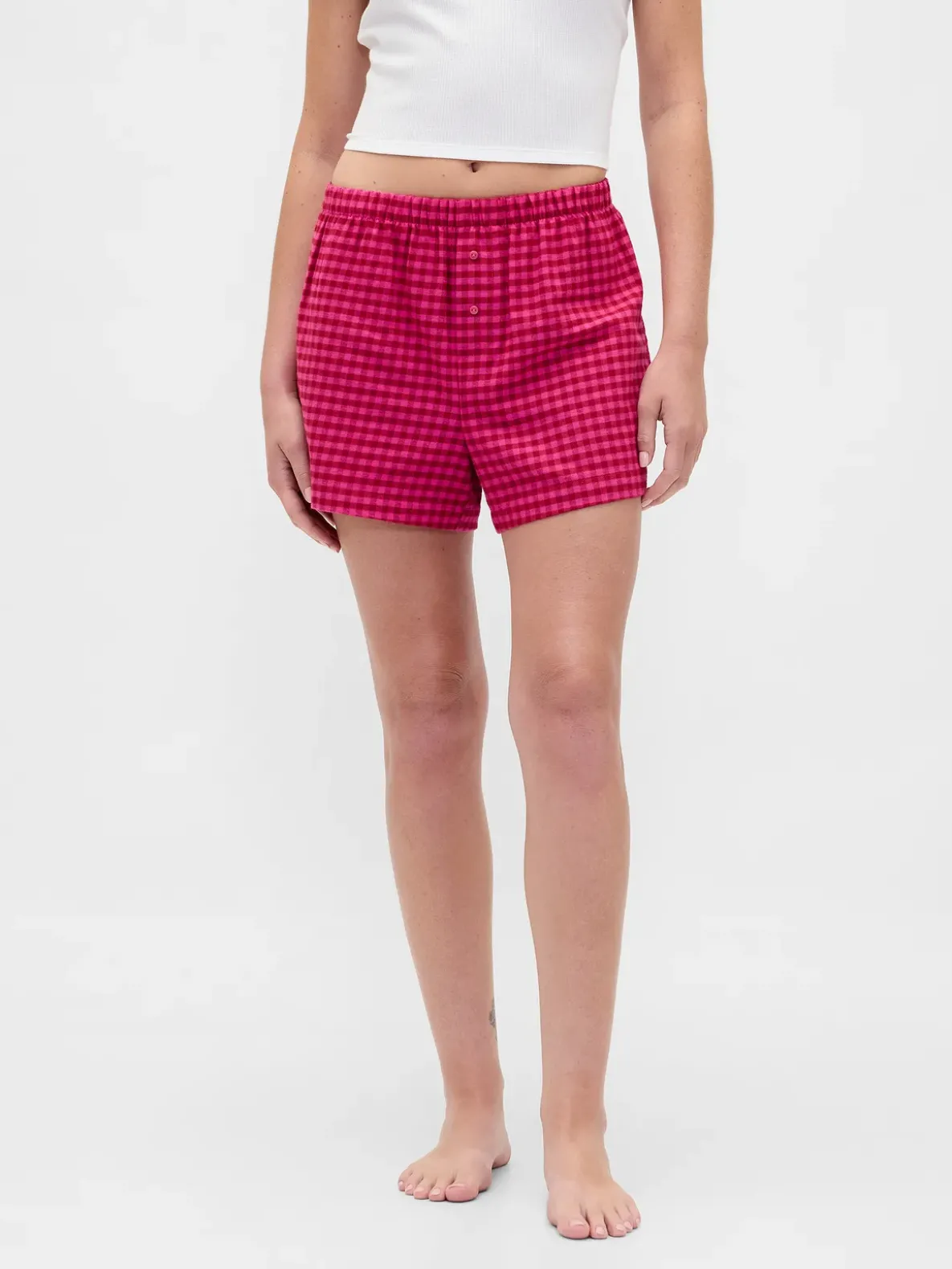 Logo Flannel Boxer Shorts