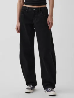 Low Rise Barrel Jeans