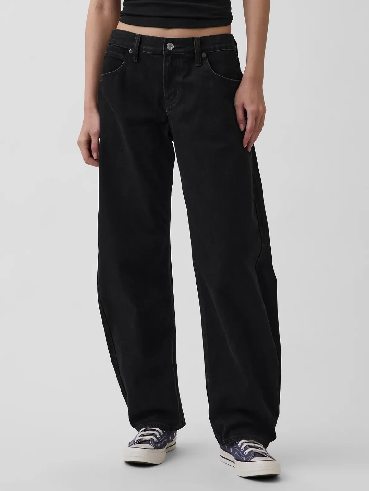 Low Rise Barrel Jeans