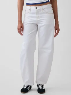 Low Rise Barrel Jeans