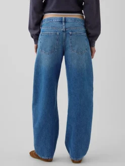 Low Rise Barrel Jeans