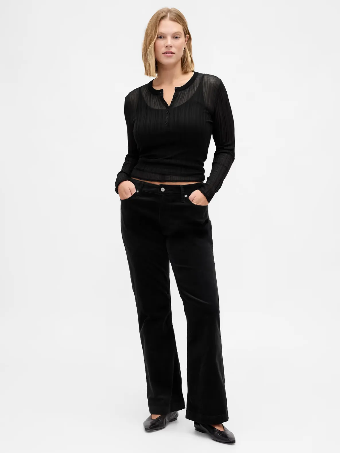 Low Rise Corduroy Long & Lean Pants