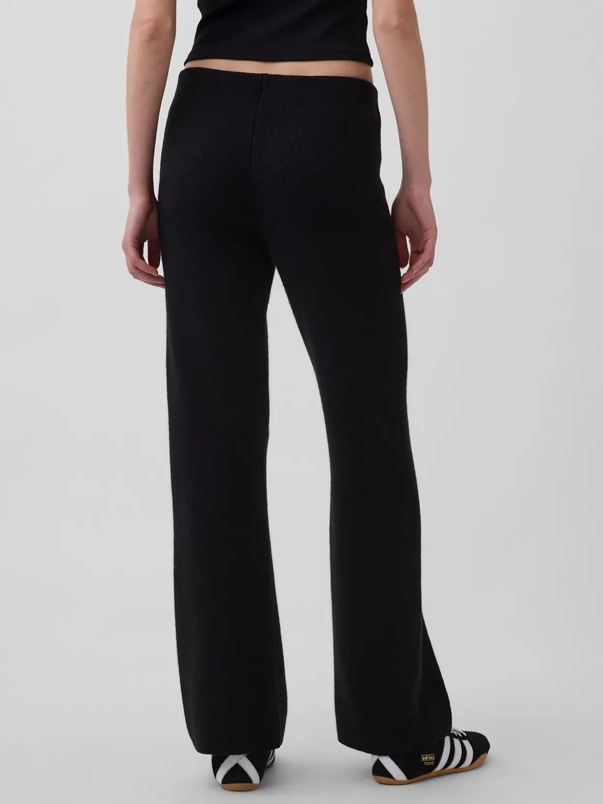 Low Rise Cotton-Blend Boot Sweater Pants