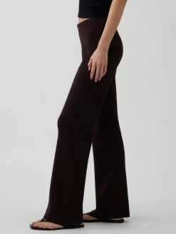 Low Rise Cotton-Blend Boot Sweater Pants