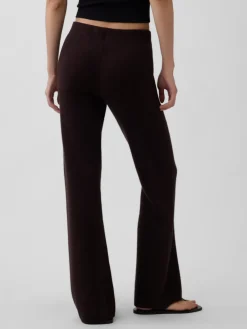 Low Rise Cotton-Blend Boot Sweater Pants