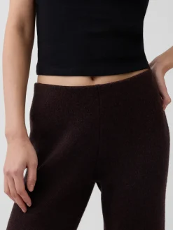 Low Rise Cotton-Blend Boot Sweater Pants