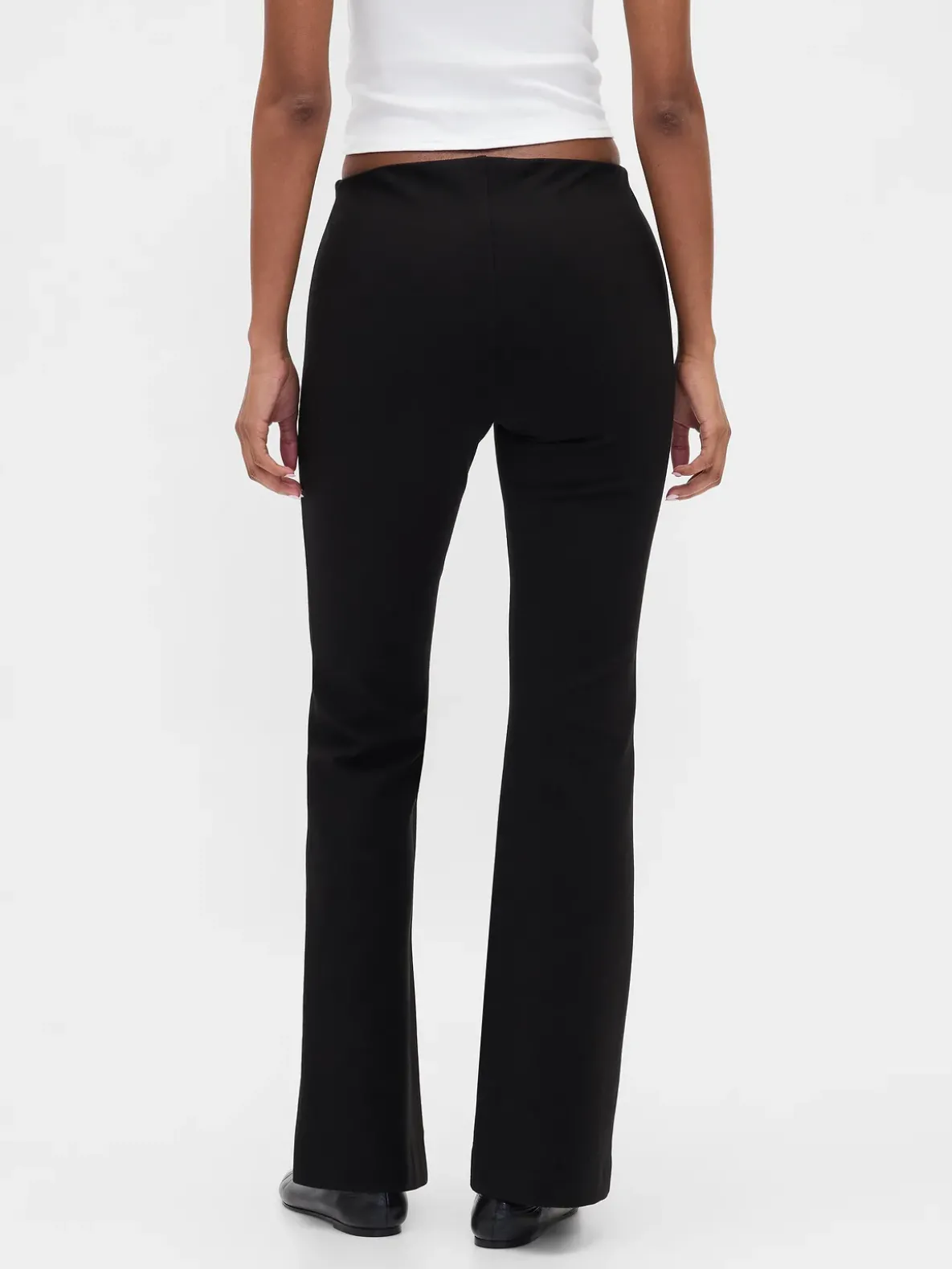 Low Rise Double Knit Flare Pants