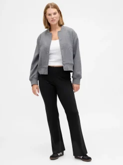 Low Rise Double Knit Flare Pants