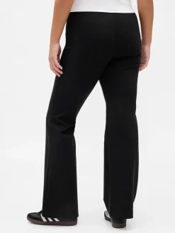 Low Rise Double Knit Flare Pants