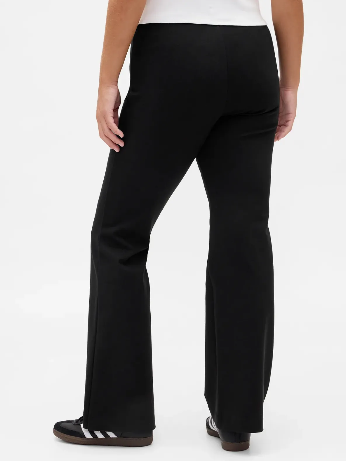 Low Rise Double Knit Flare Pants