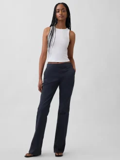 Low Rise Fitted Flare Khakis