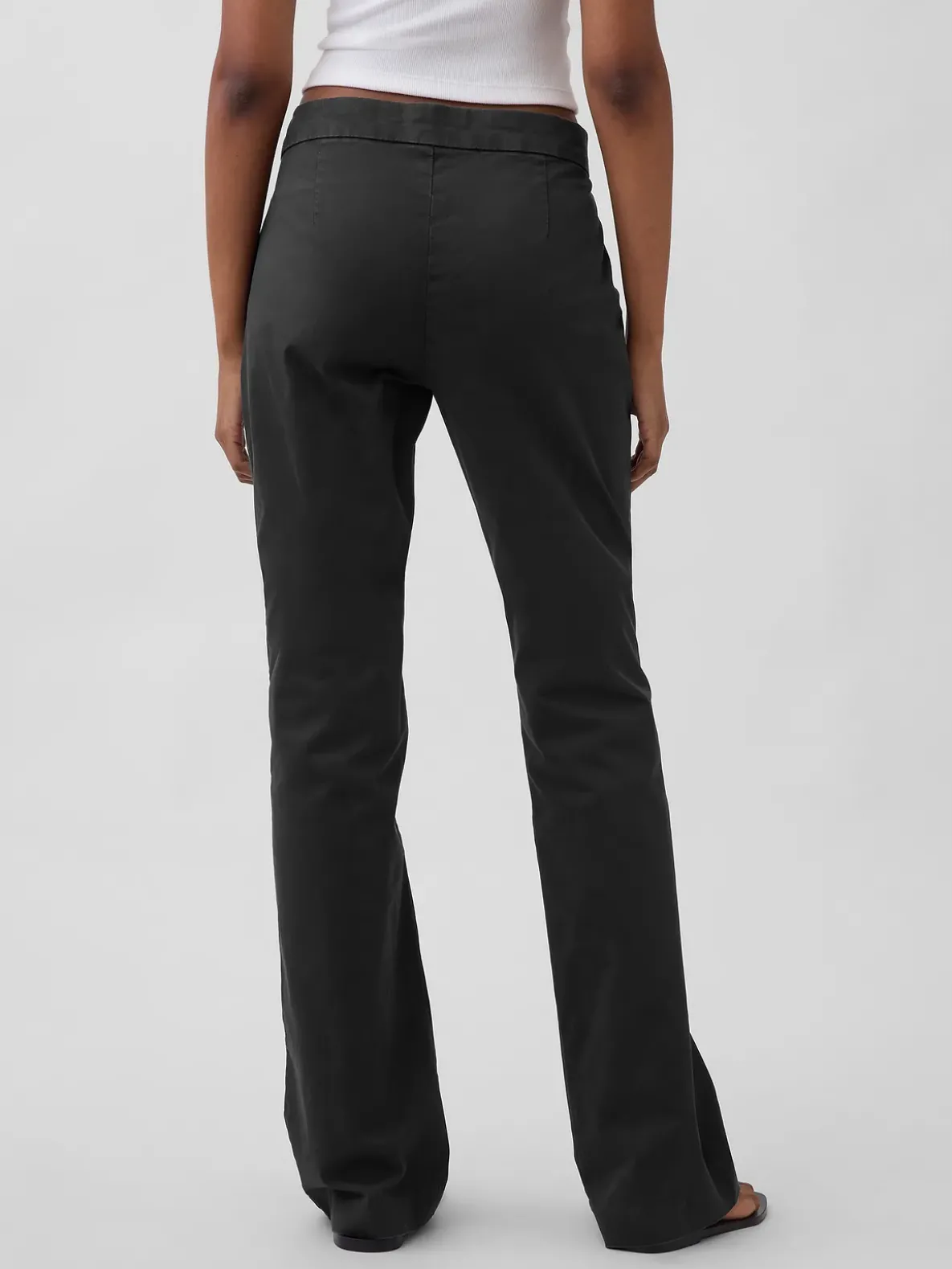 Low Rise Fitted Flare Khakis