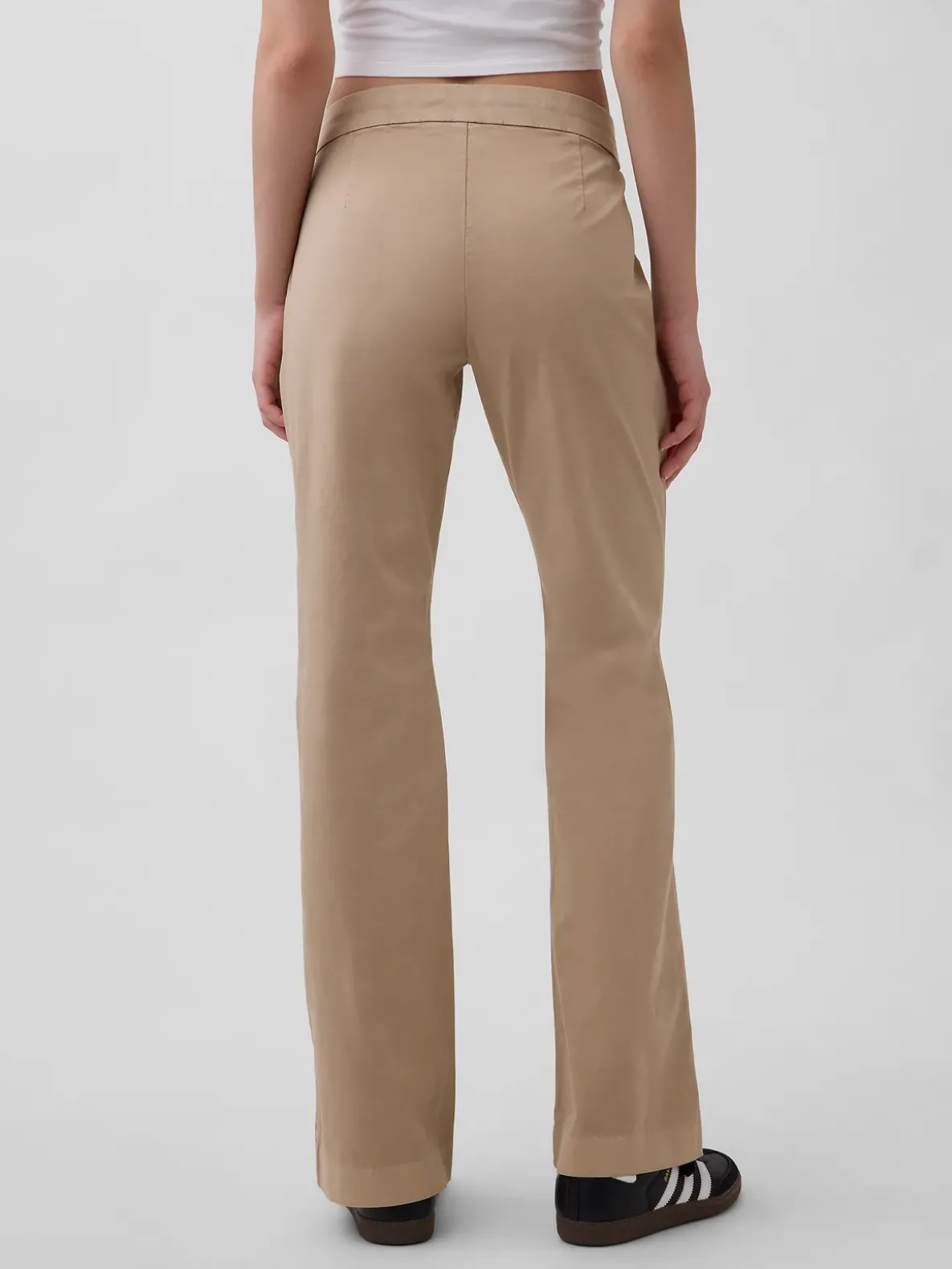 Low Rise Fitted Flare Khakis