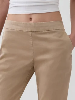 Low Rise Fitted Flare Khakis