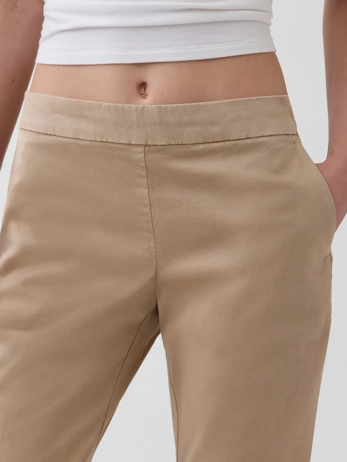 Low Rise Fitted Flare Khakis