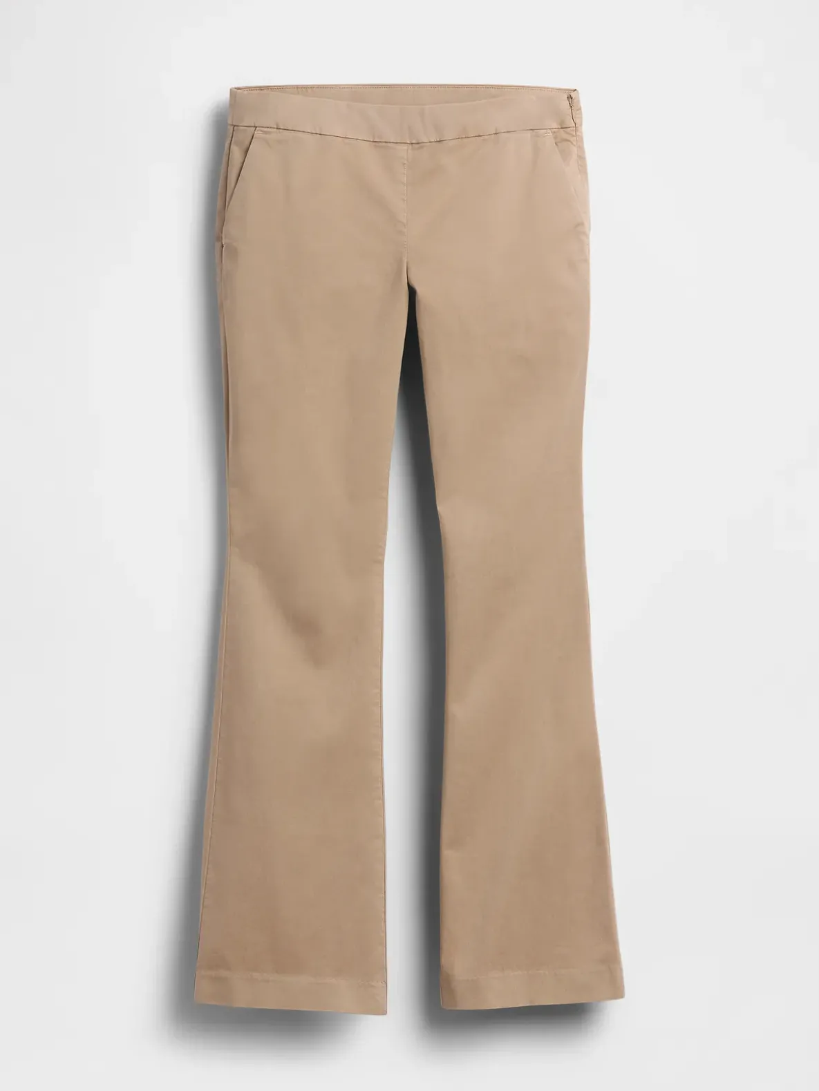 Low Rise Fitted Flare Khakis