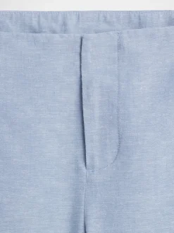 Low Rise Linen-Blend Flare Pants