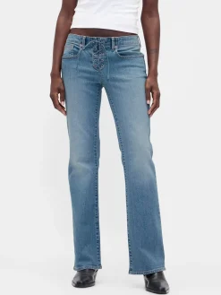 Low Rise Long & Lean Lace-Up Jeans