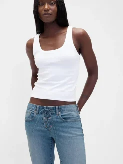 Low Rise Long & Lean Lace-Up Jeans