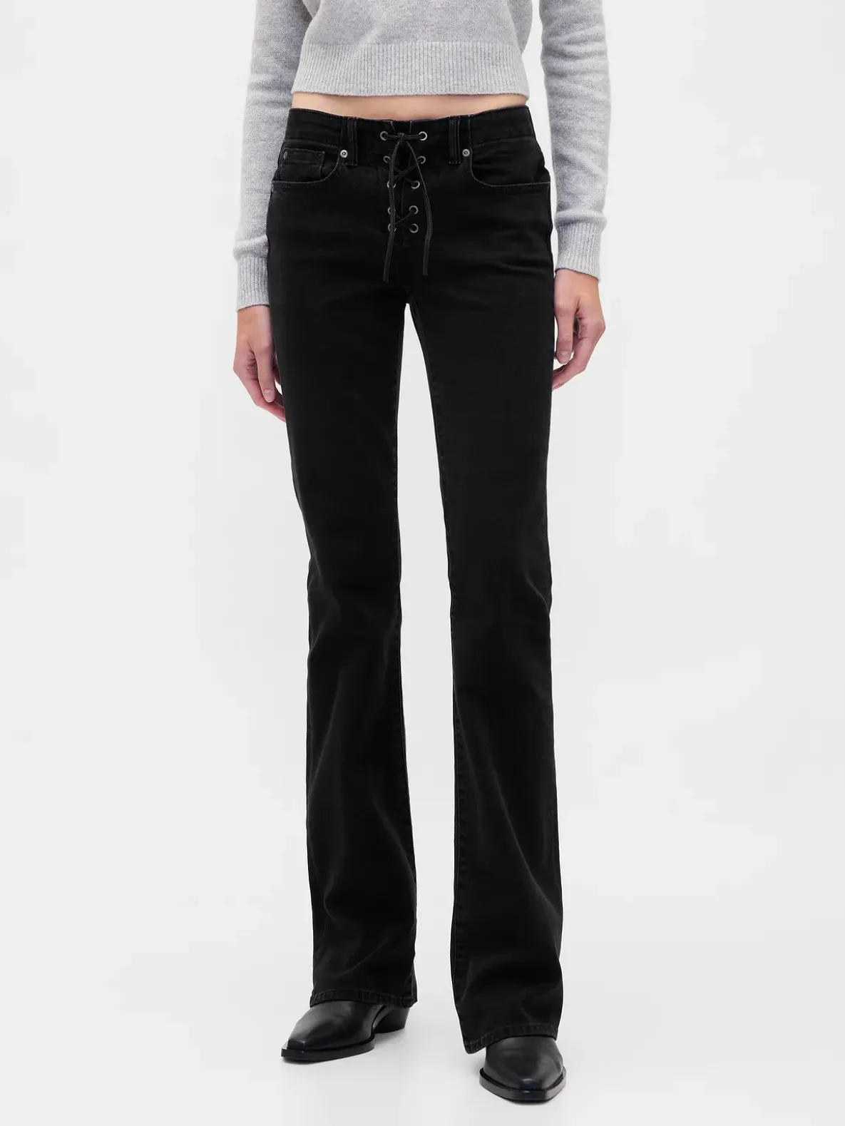 Low Rise Long & Lean Lace-Up Jeans