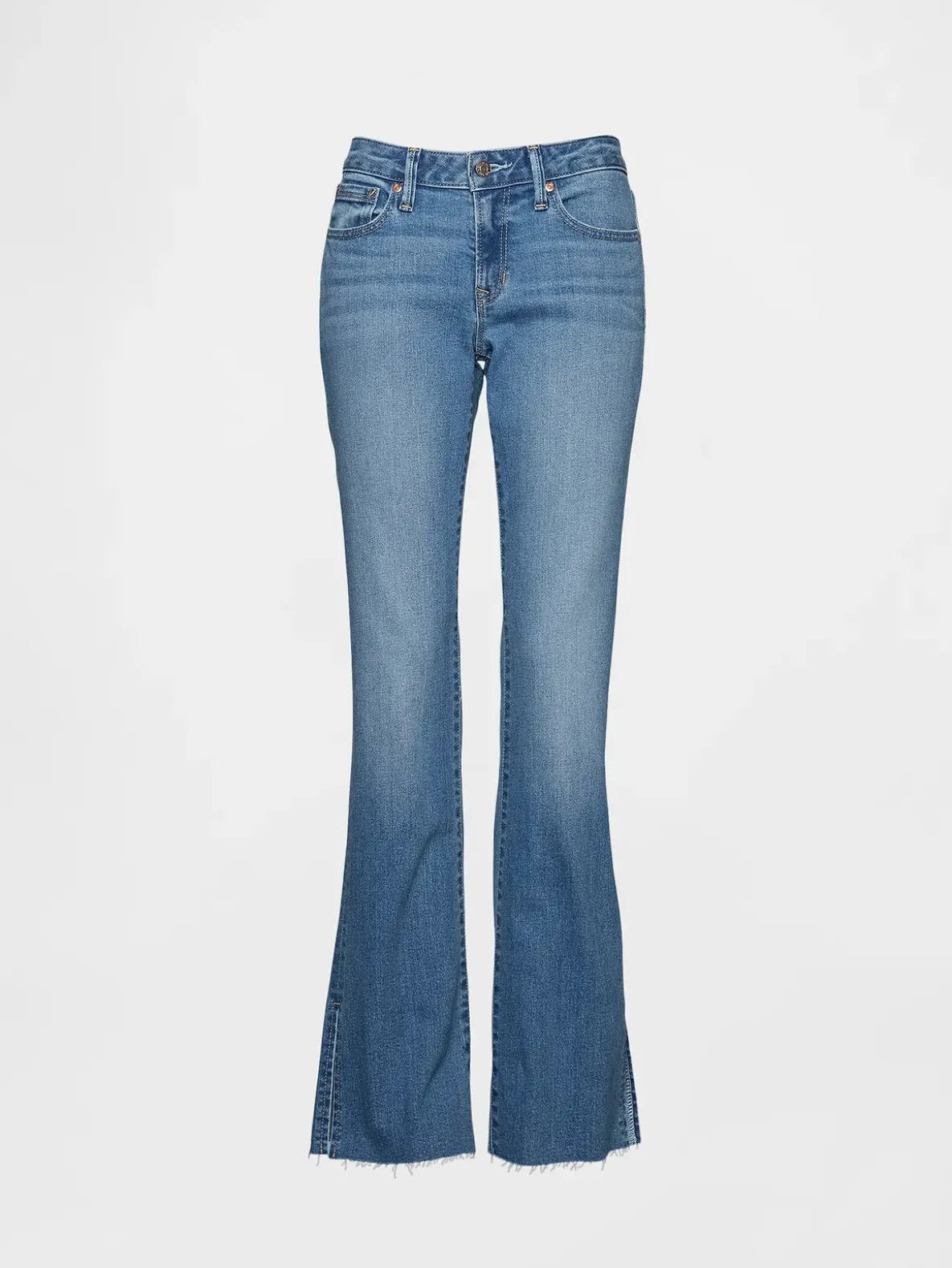 Low Rise Long & Lean Split-Hem Jeans