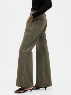 Low Rise Relaxed Flare Khakis