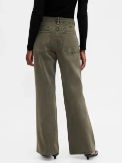 Low Rise Relaxed Flare Khakis