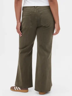Low Rise Relaxed Flare Khakis