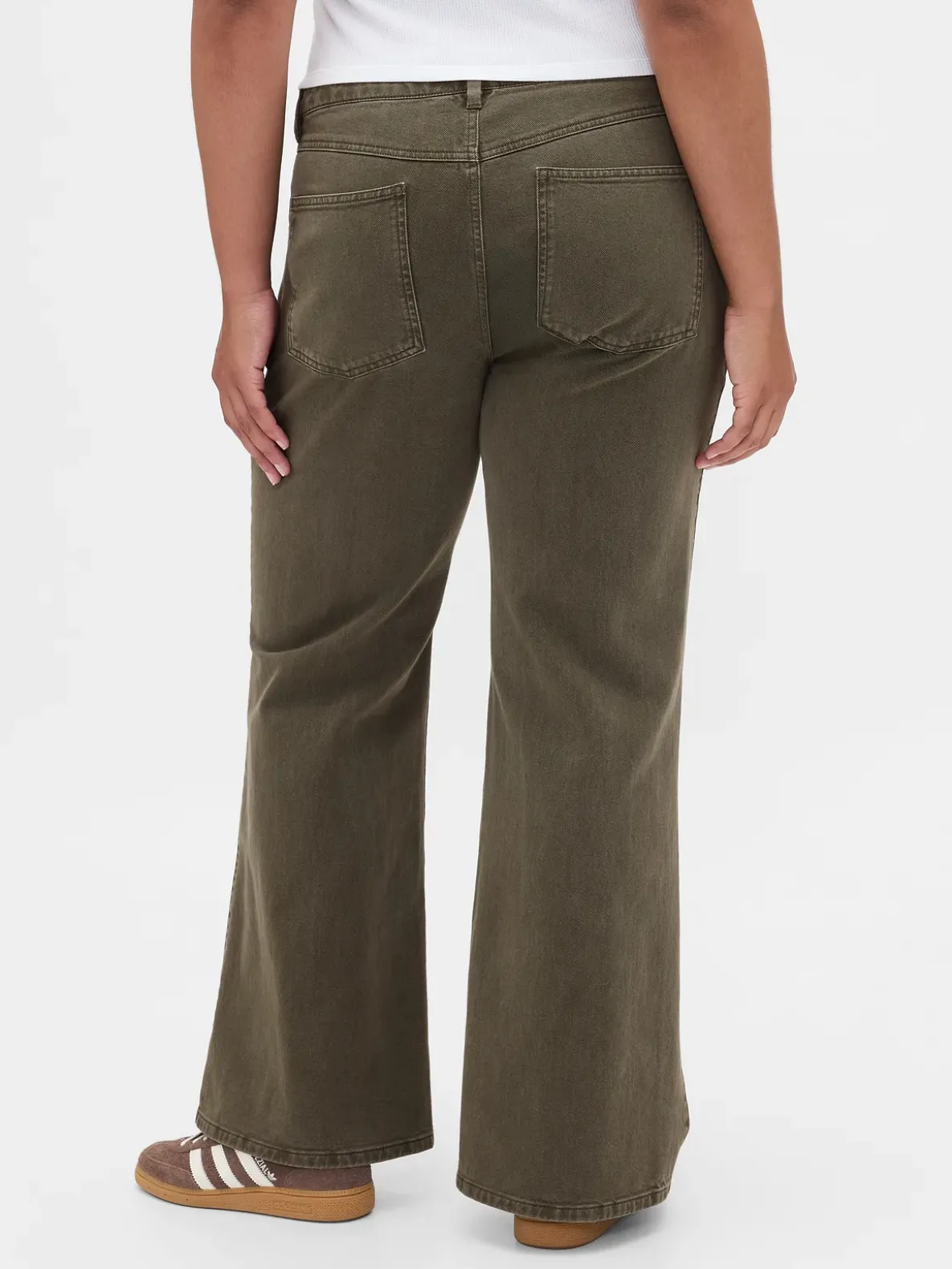 Low Rise Relaxed Flare Khakis