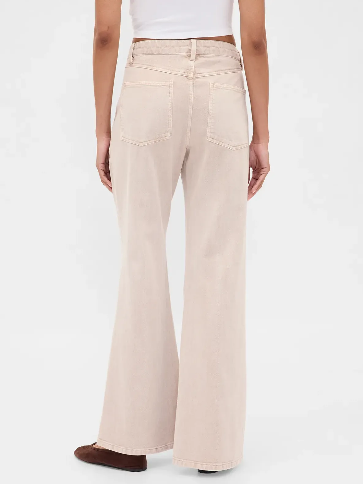 Low Rise Relaxed Flare Khakis